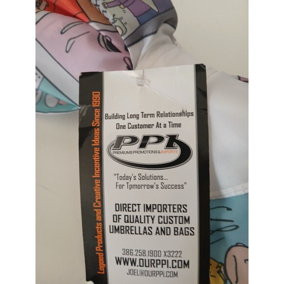 Ppi Peanuts Comic Strip Character Umbrella/ New/33in Wood Handle RARE - Picture 15 of 16